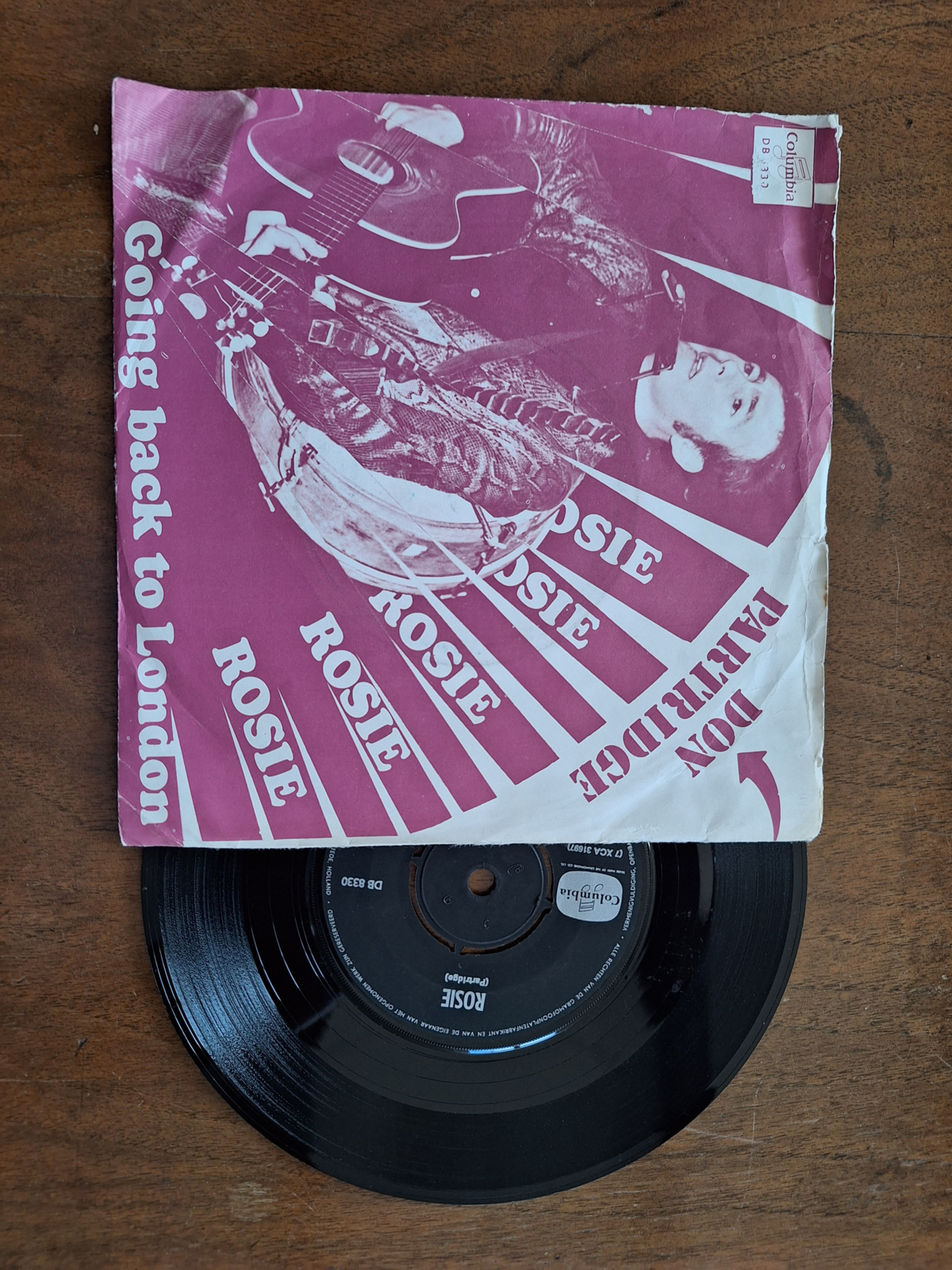 Don Partridge met Rosie 1968 Single nr S20233148