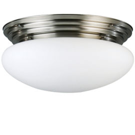 Plafonniere glazen bol Champion 48cm mat opaal met mat nikkel ophanging nr 7P1-4800.39