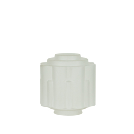 glazen bol model Zuil gesatineerd d-20cm h-18cm gr-11cm nr 489.21