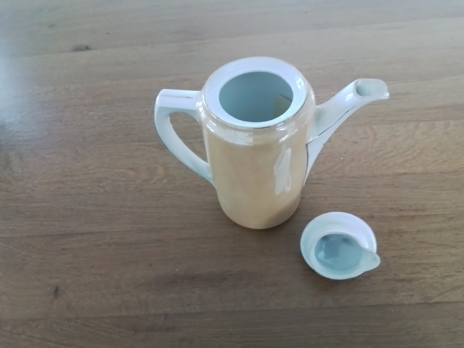Theepot met afbeelding Hoek van Holland Noorderpier.