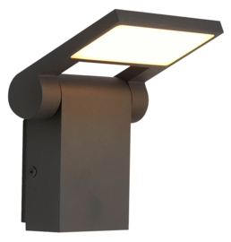 Buitenlamp wand antraciet LED 10W 3jr garantie kantelbaar nr 401234