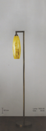 Vloerlamp haakse hoek h-161 antiek gevlekt met gemarmerd cilinderglas nr 1600.08