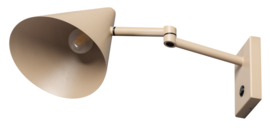 Wandlamp model Marvis zand kleur draaiarm metalen kap d18,5cm nr 05-WL1348-59