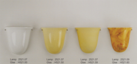 Wandlamp klokkap opaal L met ophanging nr 2526.07 + h526.00