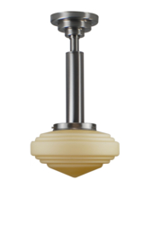 Pendel buis 25/50 h-52cm mat nikkel met glazen bol Deco mat champagne 7B-394.59