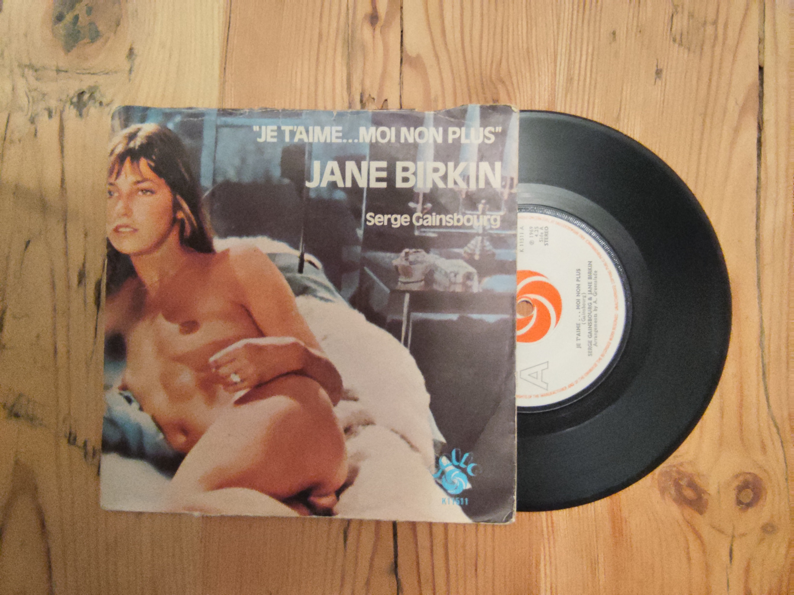 Jane Birkin met Je t'aime ... Moi non plus 1969 Single nr S20256408