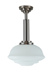 Pendel buis 25/50 h-55cm mat nikkel met glazen bol Urbanus 7B-578.00