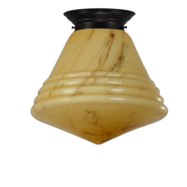 Plafonniere midden bruin met philipsbol XL. licht marmer nr 2P2-335.60