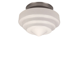 Plafonniere glazen bol Trappunt 25cm opaal met mat nikkel ophanging nr 7P1-571.00