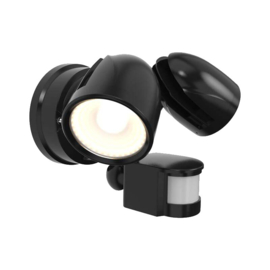 Buitenspot wand 2-lichts LED 2X25W zwart 3jr garantie richtbaar nr 401236