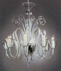 Boheems kristal helder 8-lichts glazen luchter nr 11 5239 008 0601
