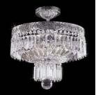 Antiek zilveren plafonniere met boheems kristal nr 45 5372 004 8300