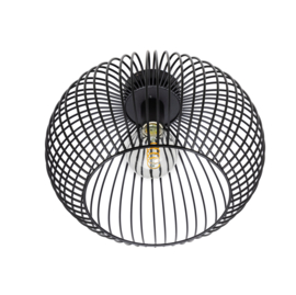 Plafonniere Wire bol zwart d-40cm h-28,5cm E27 nr 05-HL2316-30