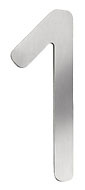 Huisnummer 1 klein model staalkleur h-16cm nr AH 1ks