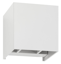Edelstaal buitenlamp wand wit 2-lichts LED verstelbare bundel IP65 nr: 9032