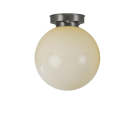 Plafonniere glazen bol Bol 25cm champagne met mat nikkel ophanging nr 7P1-2500.50