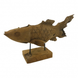 Vis KOI karper op standaard h-40cm naturel uitgevoerd nr 5392