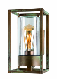 Buitenlamp wand open verkoperd messing serie Maritiem 15x22x27 nr 233365
