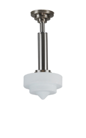 Pendel buis 25/50 h-47cm mat nikkel met glazen bol Star 7B-2270.00