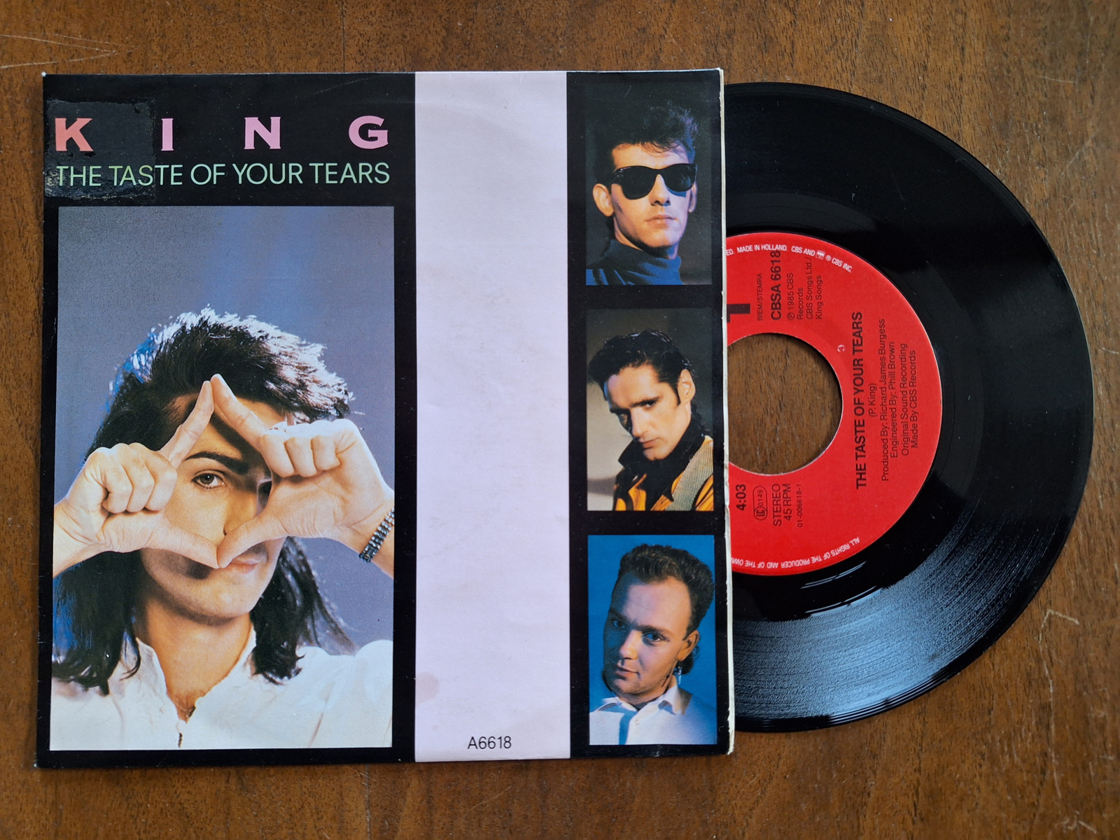 King met The taste of your tears 1985 Single nr S20234198