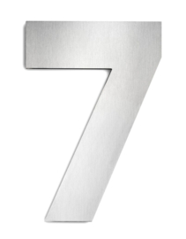 Huisnummer 7 groot model staalkleur h-25cm nr AH 7gs