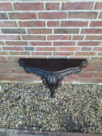 Oude donkere wandconsole omstreeks 1970 br-76cm T20259