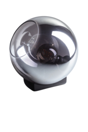 Tafellamp Orb zwart glas smoke d-30cm 1xE27 nr 05-TL3363-3036