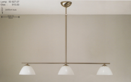 T-lamp 3-d 90cm breed mat nikkel met opaal witte calimero kap nr 50927.07