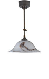 Schuifstang 2x50cm brons opaal choc. hoedkap 35 nr 2Sb-535.10