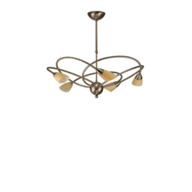 Ronde kroon lampmaat max. h67xd75 met klein schepglas champagne nr 7Rr5-230.50