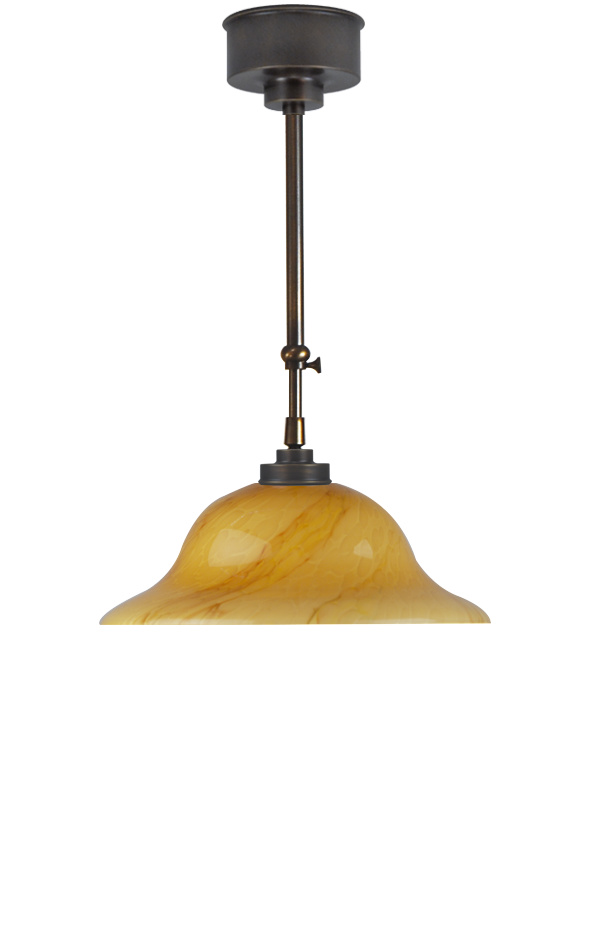 Schuifstang 2x50cm brons donker gemarmerde hoedkap 35 nr 2Sb-535.20