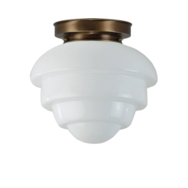 Plafonniere glas Artisjok met oud messing ophanging nr 4P1-303.00