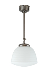Schuifstang kort H 56-79 mat nikkel met glazen bol Rib 7Sb1-464