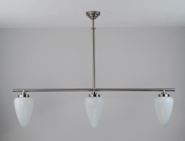 T-lamp 140cm breed mat nikkel met opaal witte traan medium 307349.07