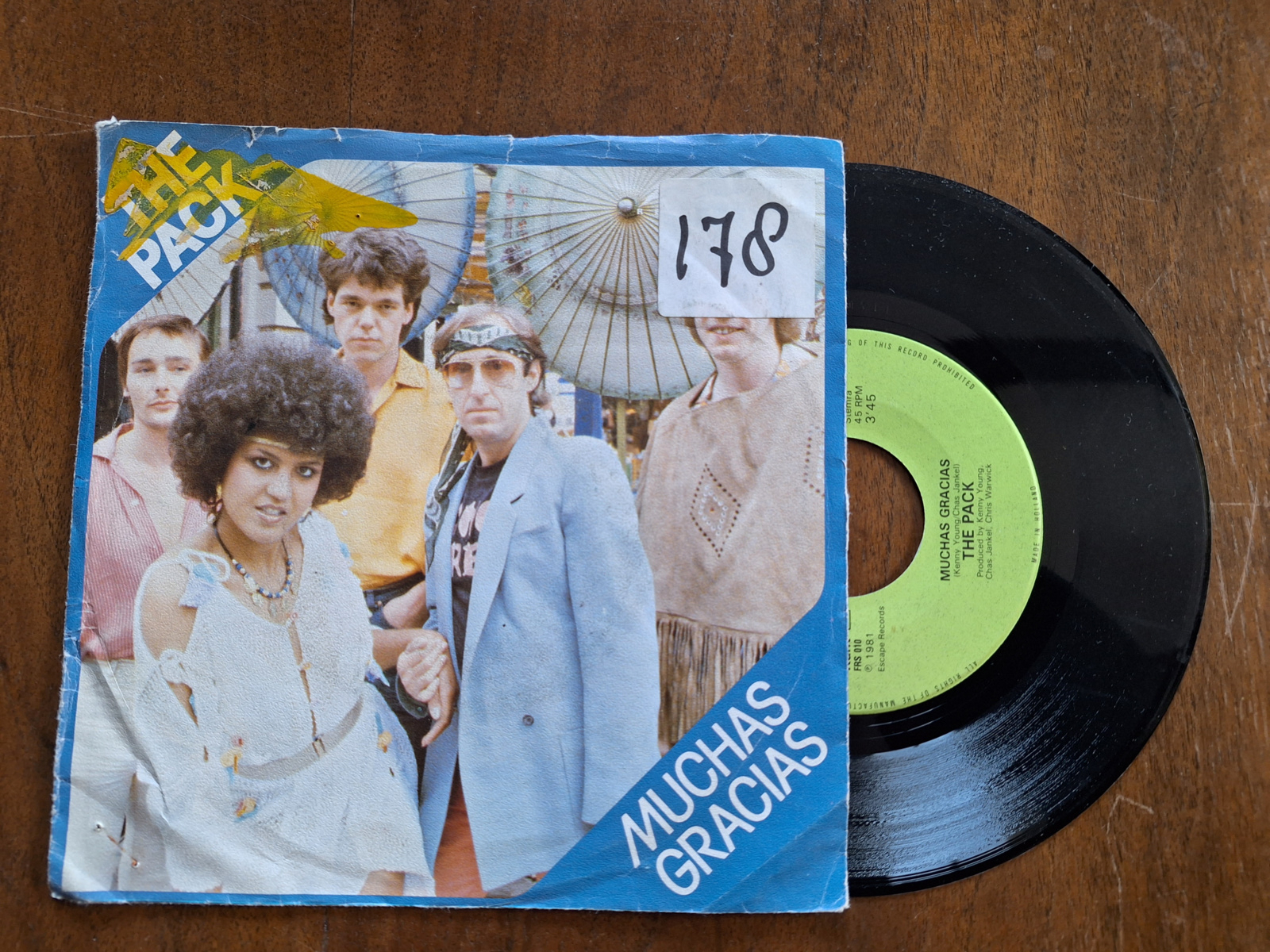 The Pack met Muchas gracias 1981 Single nr S20234193