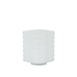 glazen bol model Klaver opaal wit d-20cm h-18cm gr-11cm nr 475.00