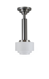 Pendel buis 25/50 h-46cm mat nikkel met glazen Trapkap opaal 7B-419.00