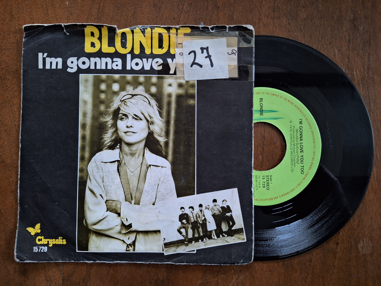 Blondie met I'm gonna love you too 1978 Single nr S20233300