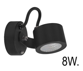 Buitenlamp wandspot zwart LED 8W 5jr garantie nr 506163