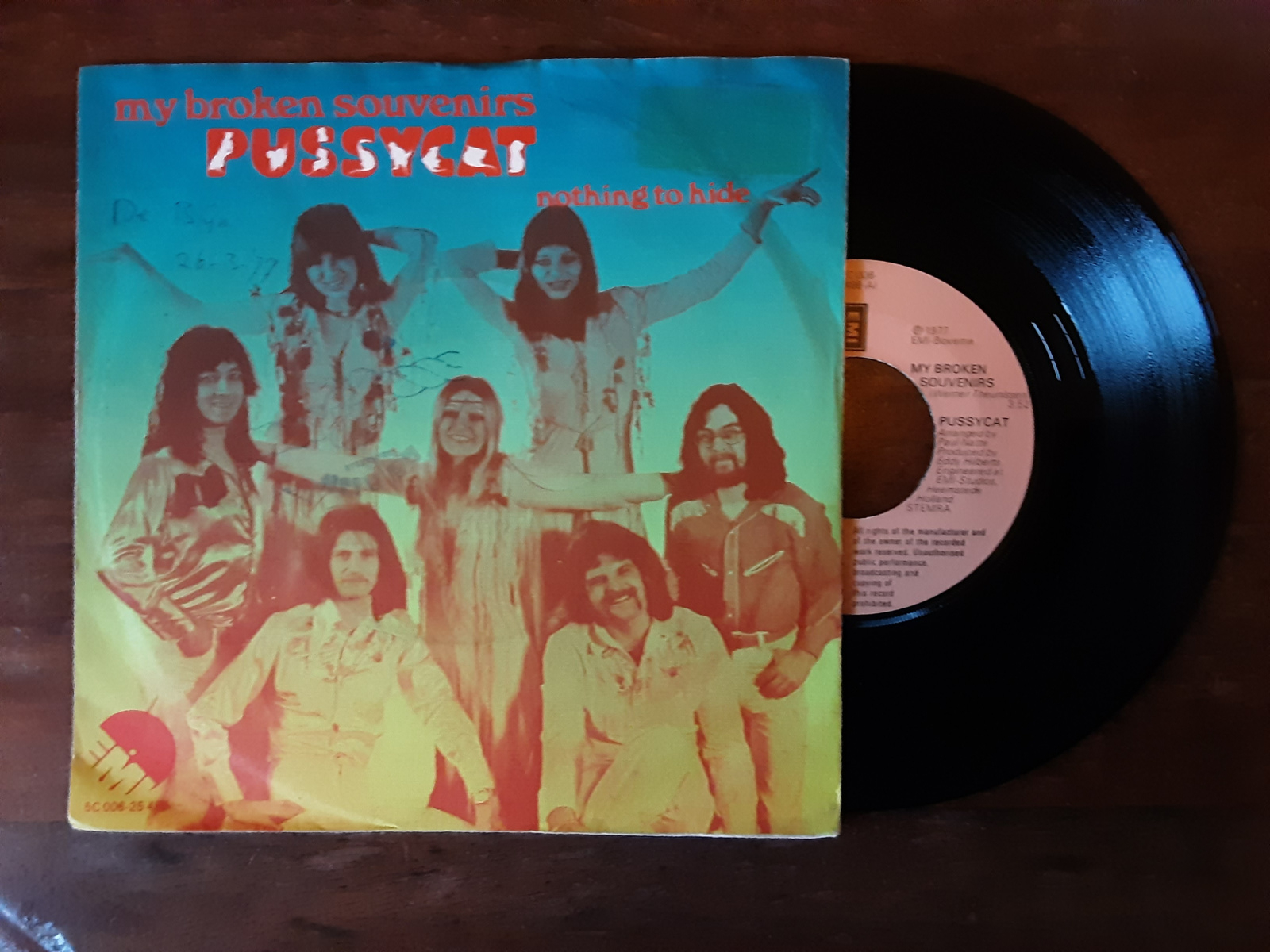 Pussycat met My broken souvenirs 1977 Single nr S20234125