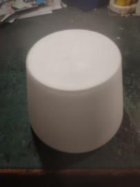 Mondgeblazen glas model FEZ opaal mat d-20cm basis d-18,3cm nr 10091