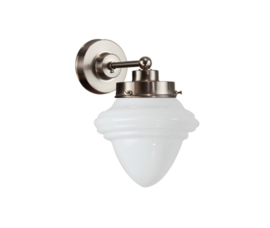 Wandlamp wandmini mat nikkel met opaal bol Oliepot nr 7Wm-165.00