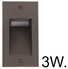 Buitenspot wand inbouwspot staand grafiet LED 3,2w h-13,4cm nr: 5462