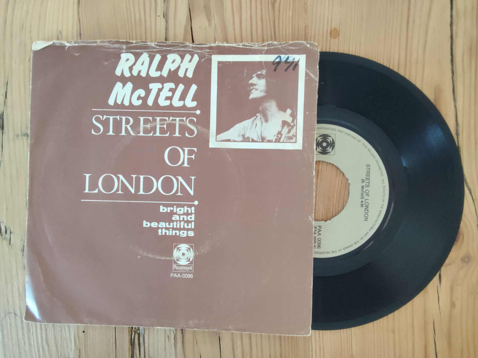Ralph McTell met Streets of London 1972 Single nr S20256672