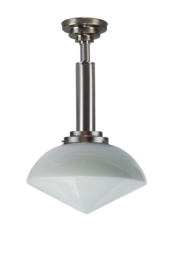 Pendel buis 25/50 h-60cm mat nikkel met glazen bol Bertha 7B-440.00