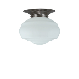 Plafonniere retro glazen bol Sultan met mat nikkel ophanging nr 7P2-479.00