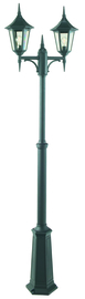Buitenlamp mast h-184/273 2-lichts serie Tessaro ALU zwart nr: 3035