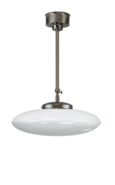 Schuifstang kort H 52-75 mat nikkel met glazen bol Ufo opaal 42cm 7Sb1-4200.00