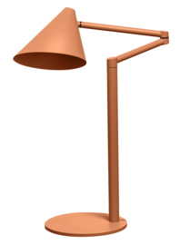 Tafellamp burolamp model Marvis zalm roze draaiarm metalen kap d18,5cm nr 05-TL3248-53