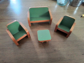 Art deco bankstel voor poppenhuis